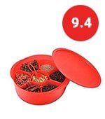 tupperware spice it red container