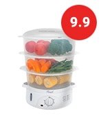 rosewill bpa free quart 3-tier stackable baskets electric timer food