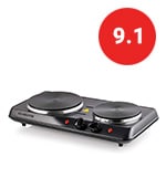 ovente 6 & 7 inch double hot plate electric cast iron stove