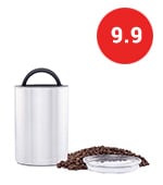planetary airscape silver metallic coffee and food storage container