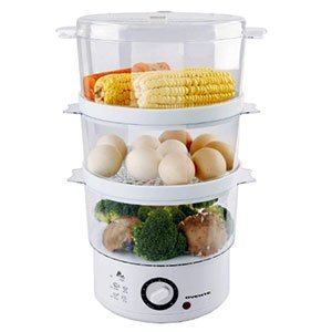 Ovente 3 Tier Electric Vegetable Steamer