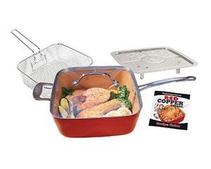 Red Copper 5 Piece Set Pan