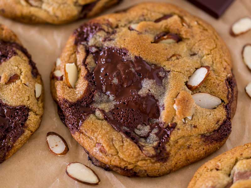 Almond Amaretto Chocolate Chunk Cookies