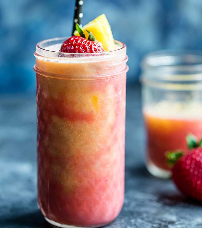 Pineapple Strawberry Swirl Smoothie