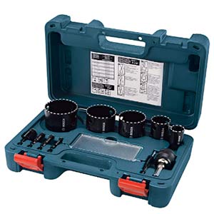 bosch hdg11 11 piece diamond hole saw set