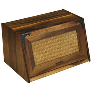 mountain woods extra large acacia wood bread box