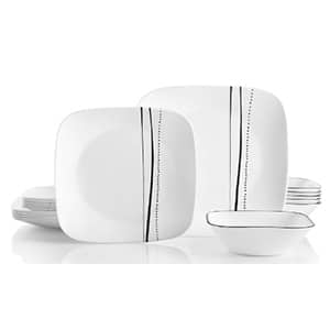 corelle 16 piece cascading lines square