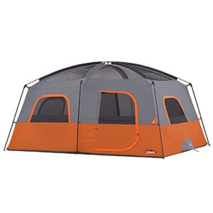 core 10 person straight wall cabin tent for hot weather