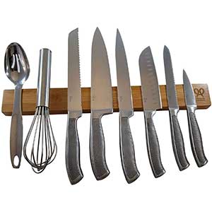 eco friendly bamboo wood magnetic knife holder