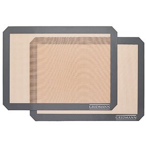gridmann pro silicone baking mat - set of 2 non-stick half sheet