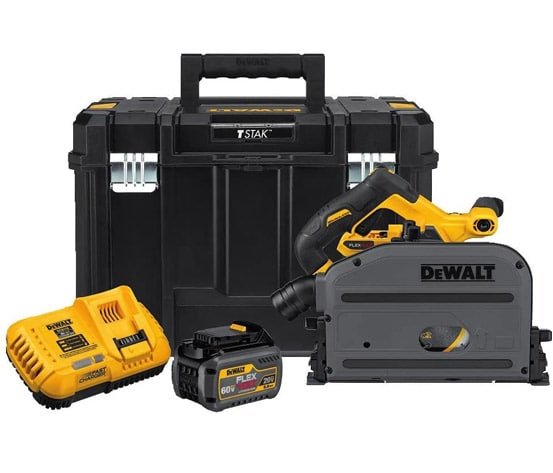 handling the dewalt flexvolt 60v max track saw