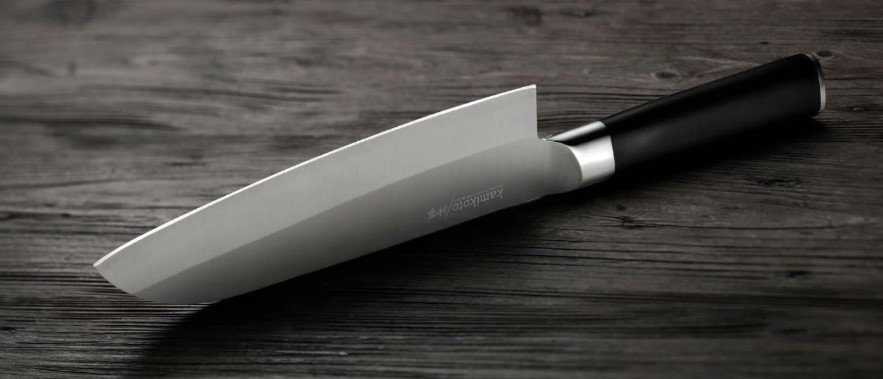 satin finished blade and handle