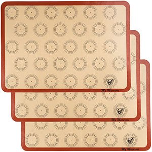 silicone macaron baking mat - set of 3 half sheet