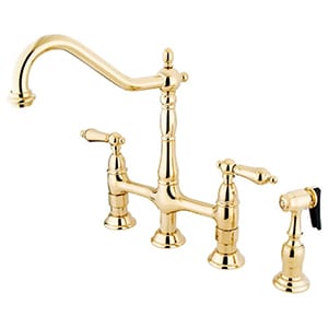 kingston brass ks1272albs heritage kitchen faucet
