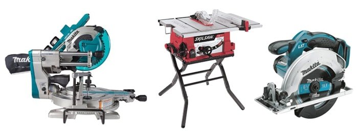 three different saws