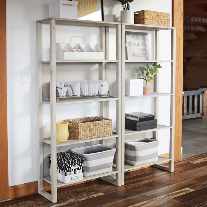 ana white's $30 industrial bookshelf