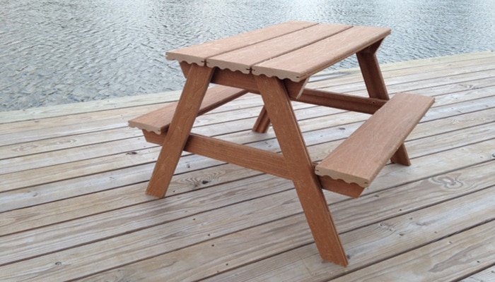 composite decking kids picnic table plans