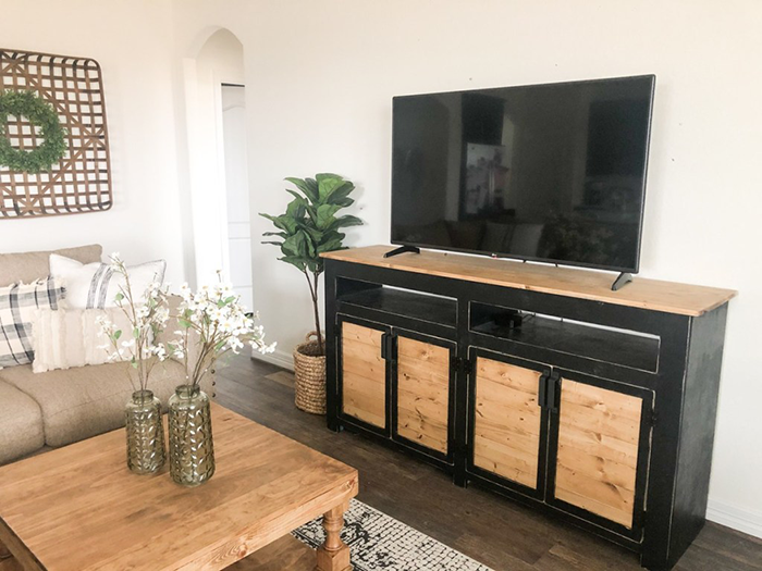 diy 4 door media console