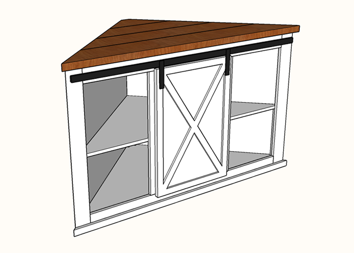 diy sliding door corner console