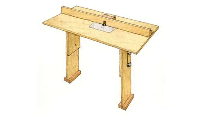 fine woodworking stow-and-go router table