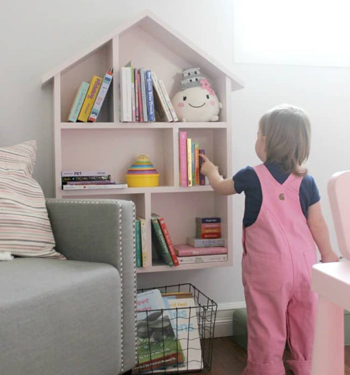 love create celebrate’s house bookshelf