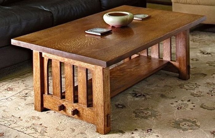 mission style coffee table