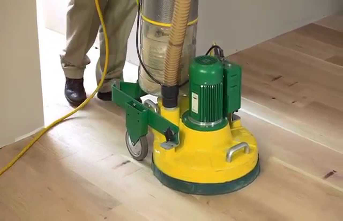 sanding wood floor