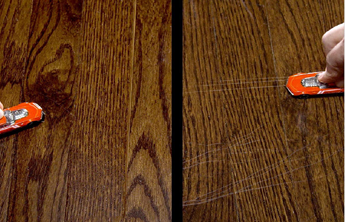 scrached hardwood floor
