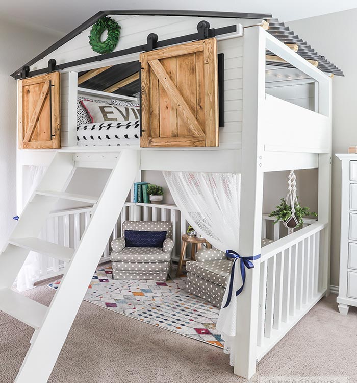 sliding barn door loft