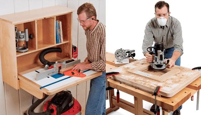 rockler's wall mounted router table