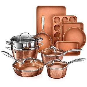 gotham steel hammered copper collection