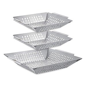 3 pack grill basket set grill baskets