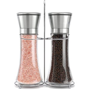 willow & everett salt and pepper grinder set with stand