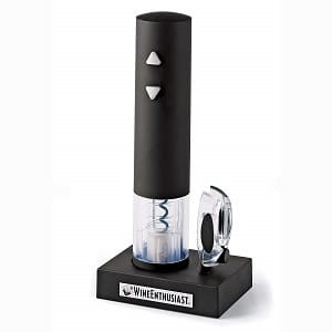 electric blue push button corkscrew wine opener