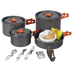 Cookware Mess Kit with Kettle