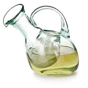 kalalou tilted white wine decanter