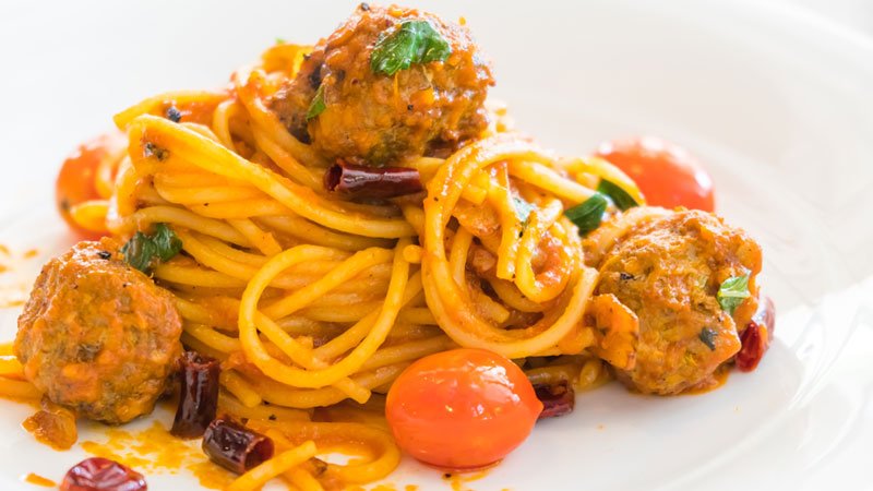 spaghetti and meatballs